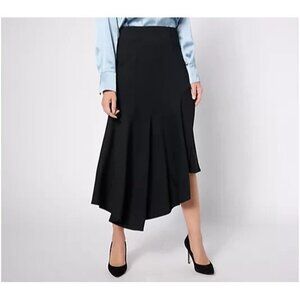 BEAUTIFUL by Lawrence Zarian Regular Silky Ponte Pull-On Skirt Black,3X A630480